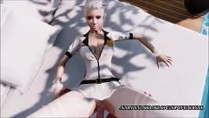 Riproduci Whiten 3d patrol missy scopata in un finto palo da adulto!