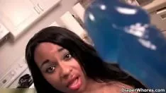 Play Precious ebony tree baby gets horned suction