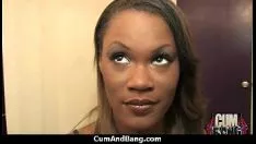 Play Ebony tree skirt submerged in cum 9