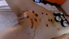 Play Eating Sushi with a Naked Teen Amateur